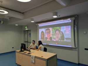 Maria Rontou during a hybrid workshop with UNITO employees